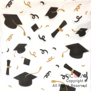 SERVILLETA EGRESADO 33X33 X 20